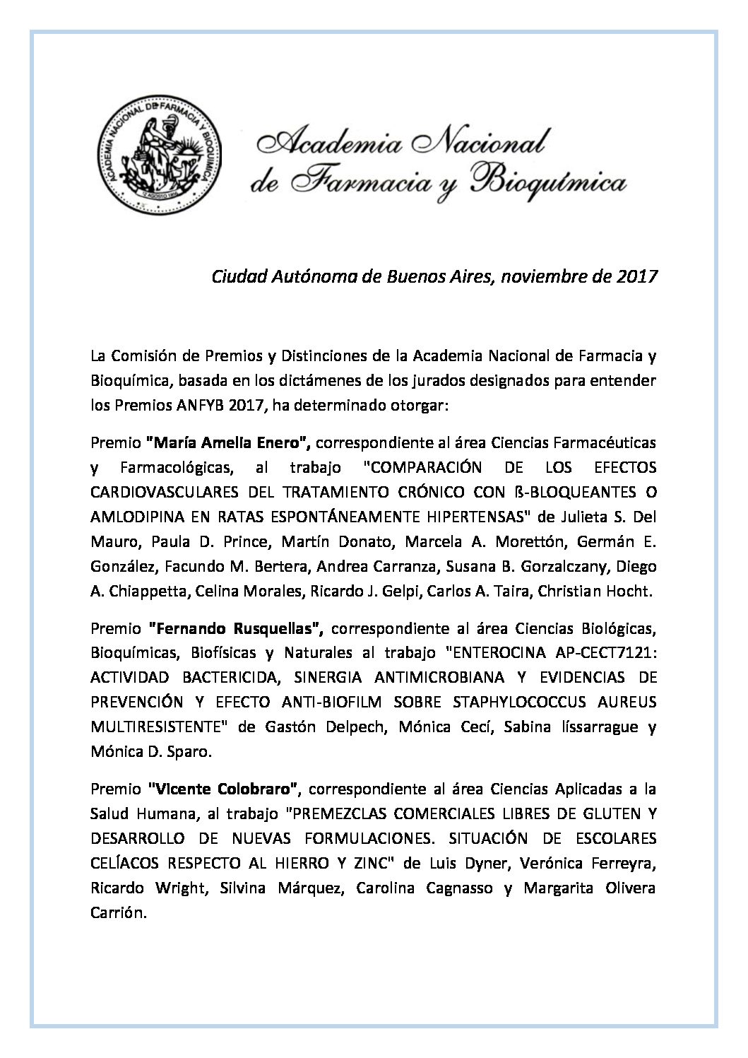 Premios 2017