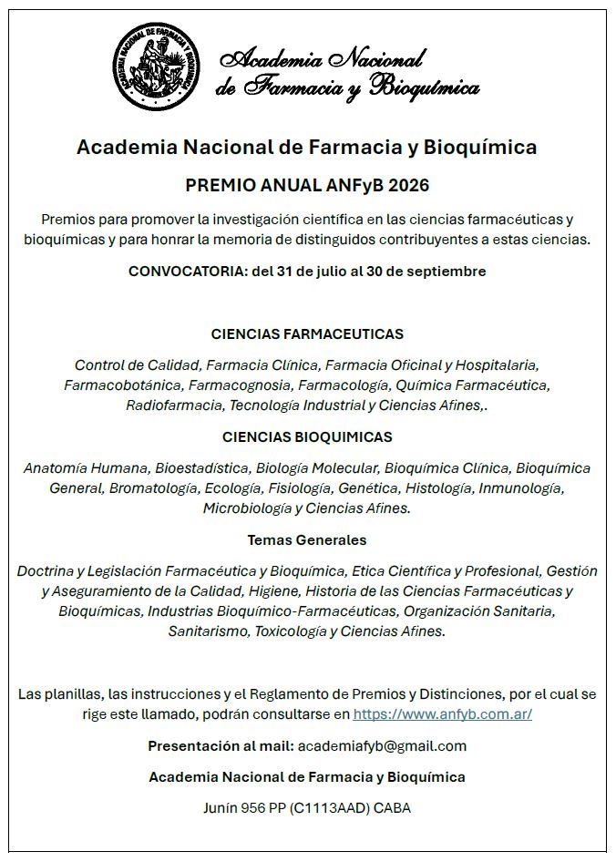 Premios Anuales ANFYB 2026